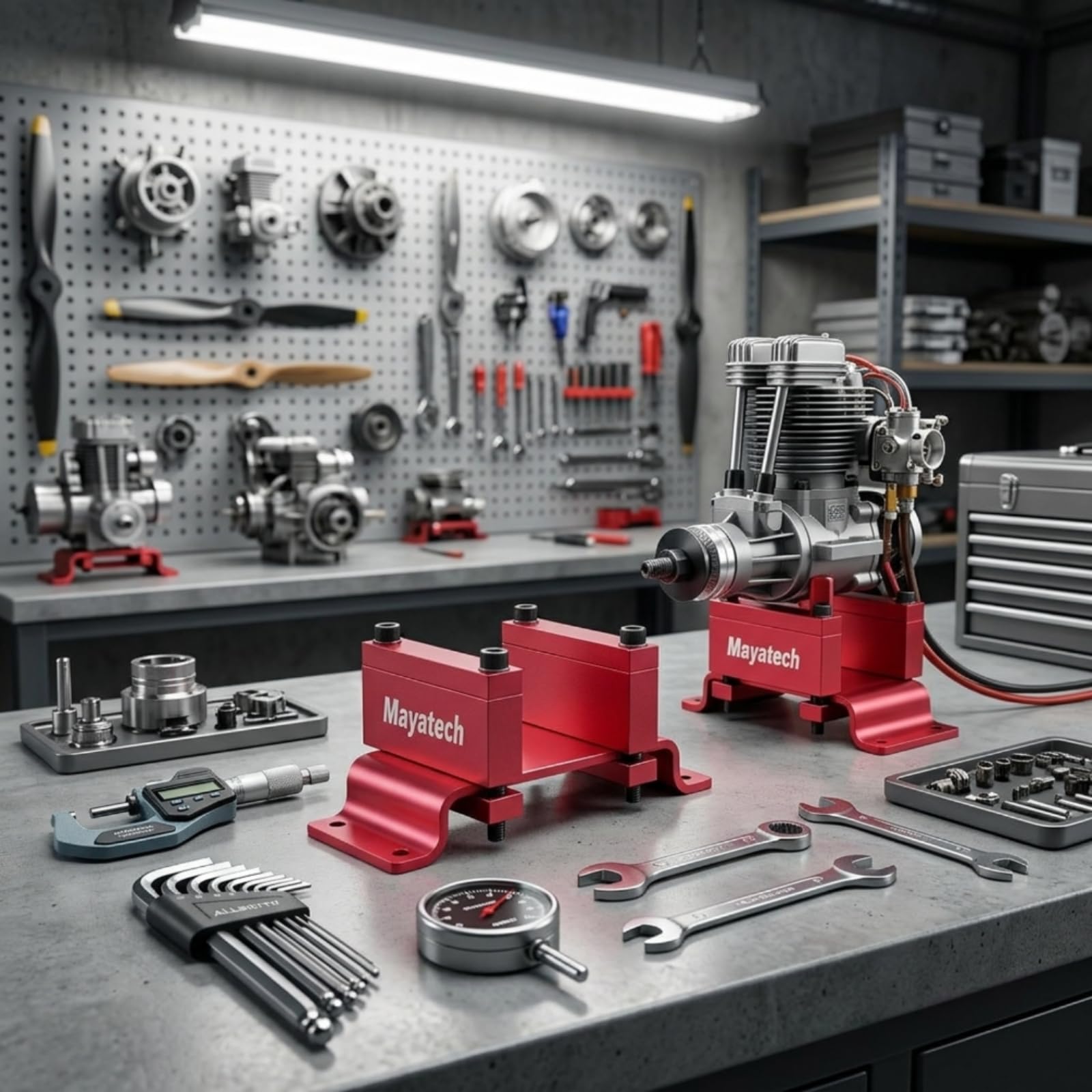 Banco Prova Motore Banco Prova Motore Supporto Motore Staffa Motore Base Motore in Alluminio Lavorato CNC con Serraggio Stabile Larghezza Regolabile