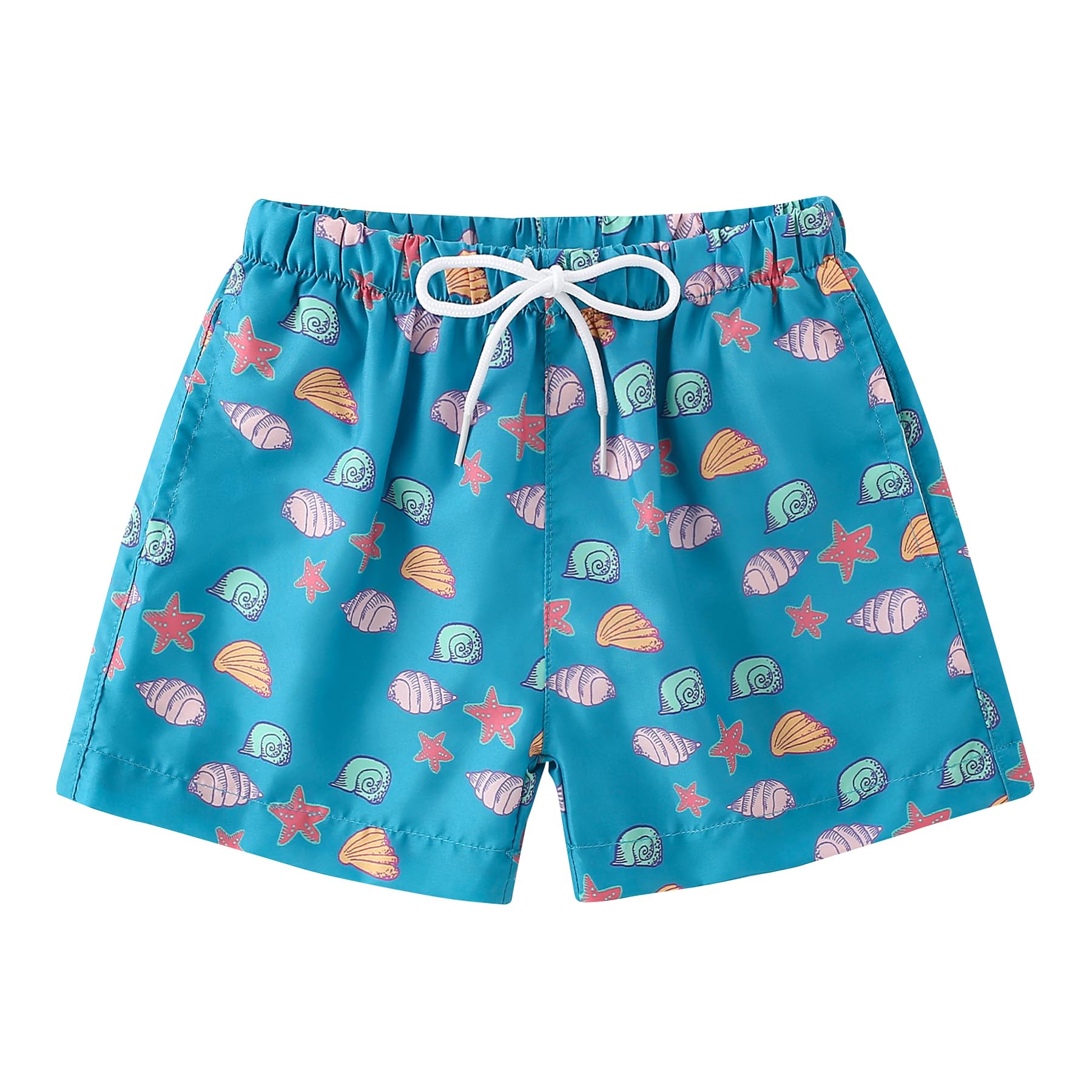 Boys Swim Trunks Toddler Broad Swim Shorts Quick Dry Kids Bathing Suit Boy Swimsuit Set with Pockets