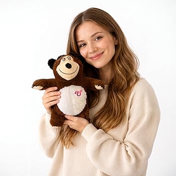 Pink Unicorn - 30cms Masha Bear Soft Toy Combo | Cute Plush Stuffed Animal Doll for Kids, Girls & Boys | Hugging Teddy Gift for Birthday, Valentine, Anniversary & Home Décor 30cms