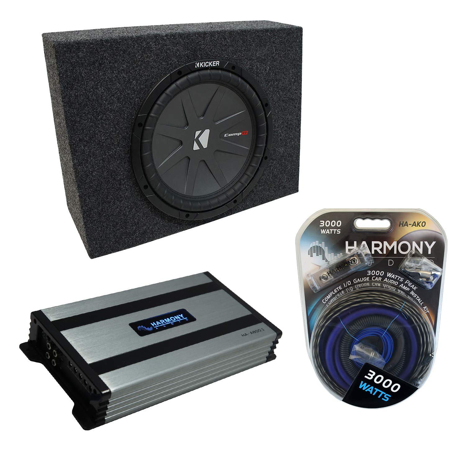 Harmony Audio Universal Regular Standard Cab Truck Kicker Bundle CompR CWR10 Single 10