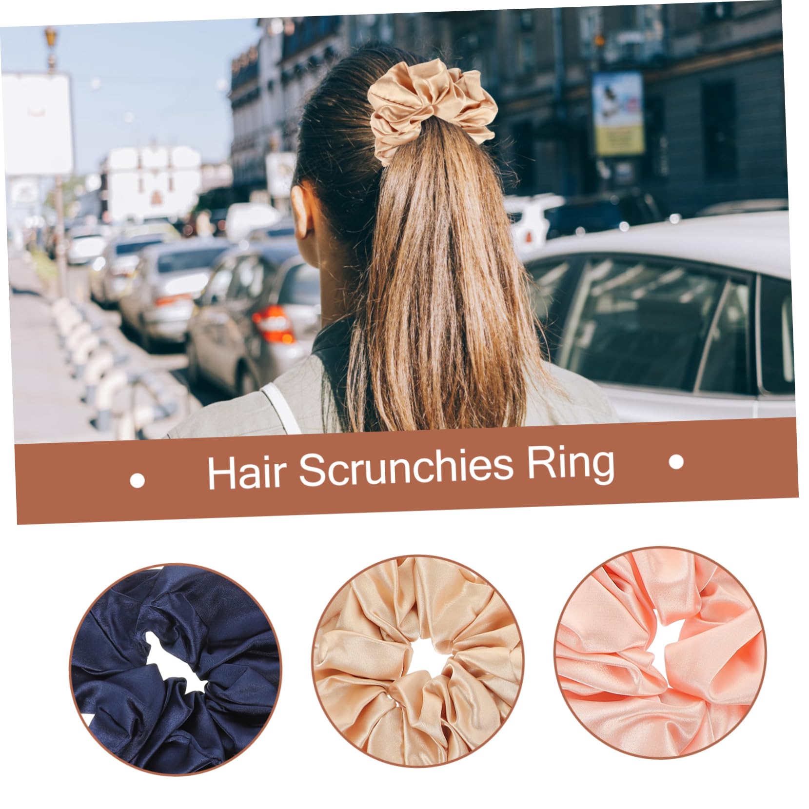 FRCOLOR Juego de 15 bandas elásticas para el pelo, accesorios para el cuidado del cabello, cinta elástica para el pelo, cinta elástica para el pelo, cinta para el pelo, círculo de tela