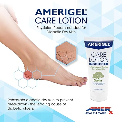 Miniatura 4 de AMERIGEL Care Lotion  Hypoallergenic Moisturizer - Diabetic Skin Care - Rehydrates and Soothes Dry Irritated Skin - 6 oz