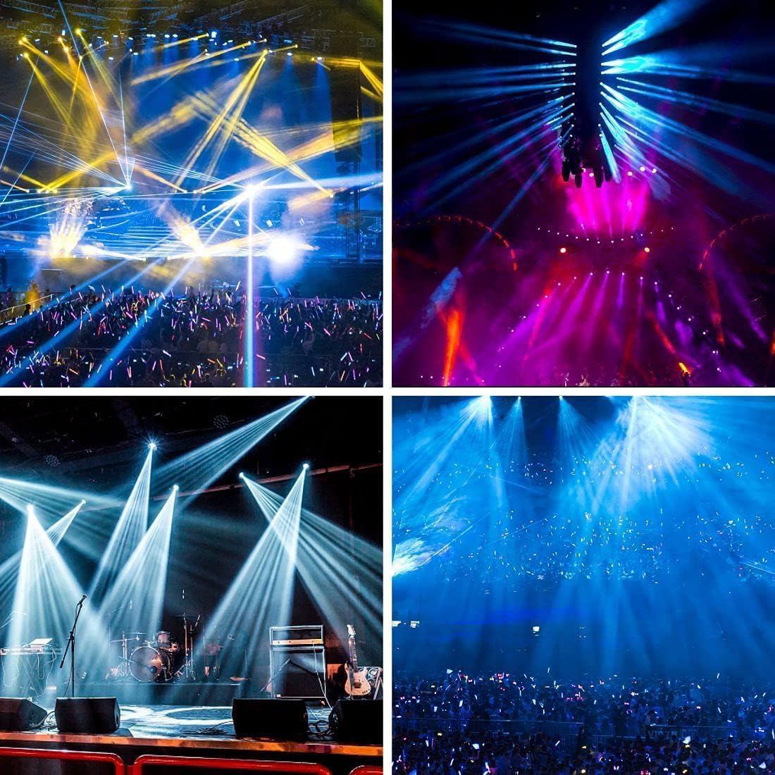 BETOPPER Teste mobili 7 Gobo 10 W LED Stage Luci Fascio Professionale DMX512 Spot Light per DJ Disco Bar Partito Sala da Ballo Halloween Natale(LS10-2pz)