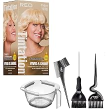 Red by Kiss Tintation Vivid & Shine Permanent Hair Dye + Hair Coloring Kit with Mixing Bowl & Brush Set Bundle, Ammonia-Free, High-Lift Formula with Argan Oil & Vitamin E Lightest Blonde