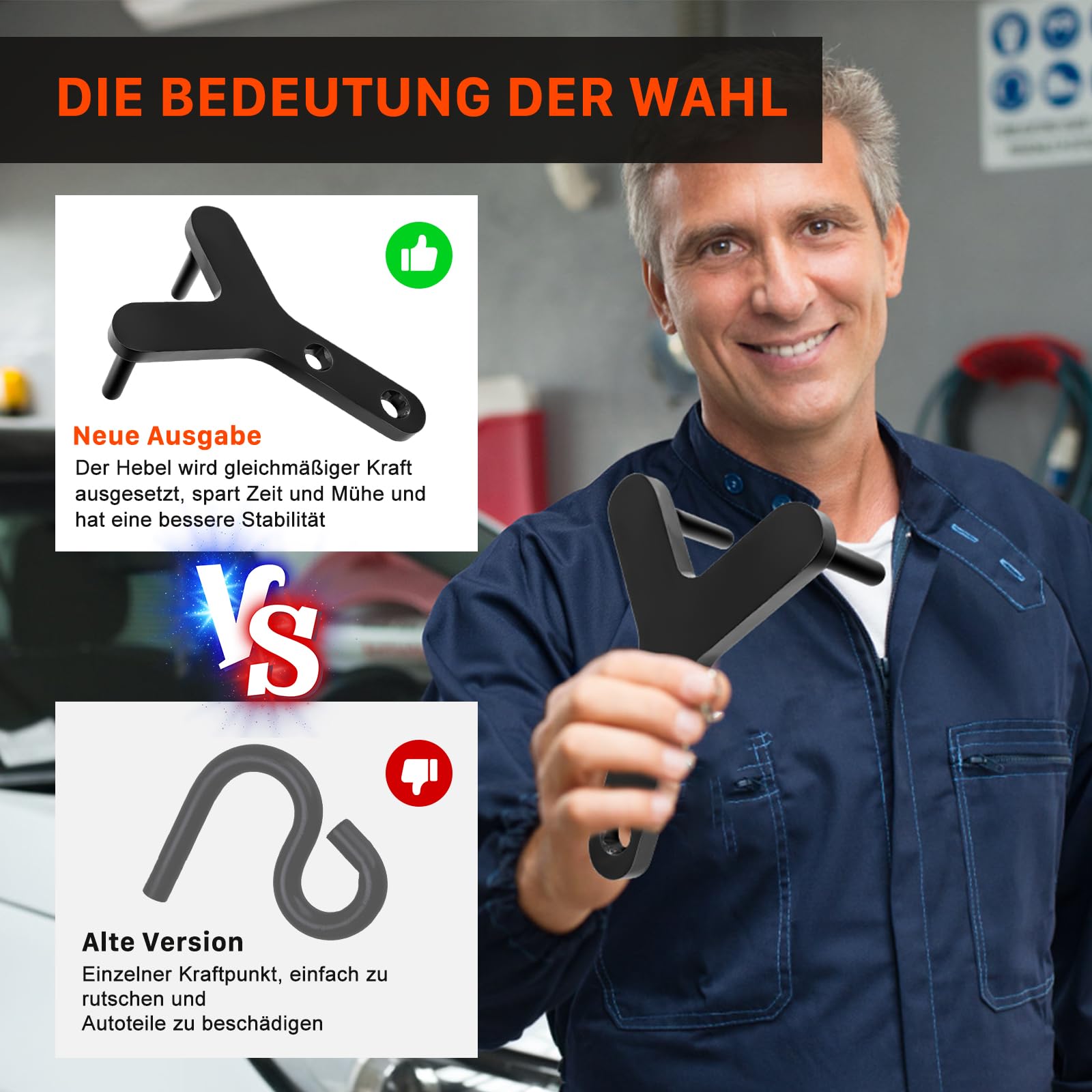 Braccio trasversale universale per carichi pesanti, strumento per braccio trasversale, braccio di controllo automotive, strumento di rimozione della palla, Lower Ball Joint Pry Pry Bar con bocca