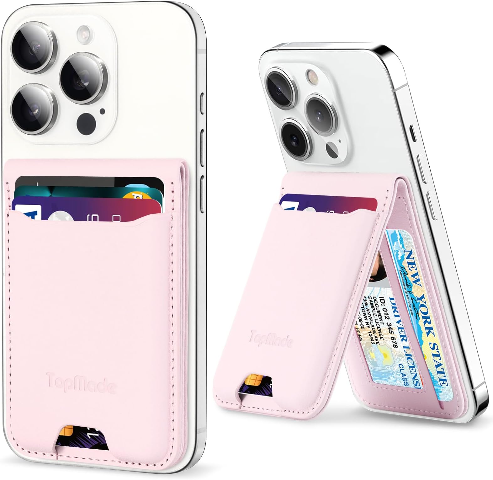 Phone Tether Cell Phone Card Holder Stretchy Lycra Stick On Wallet