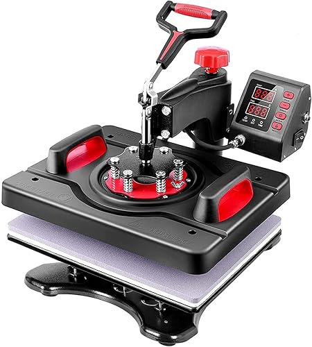 Máquina de prensa de calor de 12 x 15 pulgadas, máquina de prensa de camisetas de sublimación multifunción para gorras, sombreros y alfombrilla de