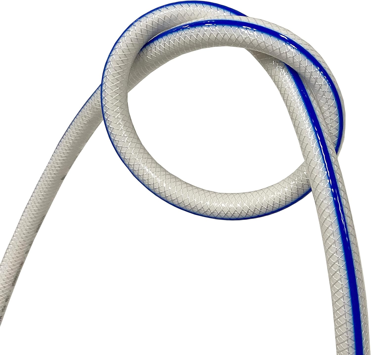 1/2" Heavy Duty Braided PVC Tubing Reinforced Hose, Non-Toxic for RV Pressurized Hot Water Line (50 Feet)