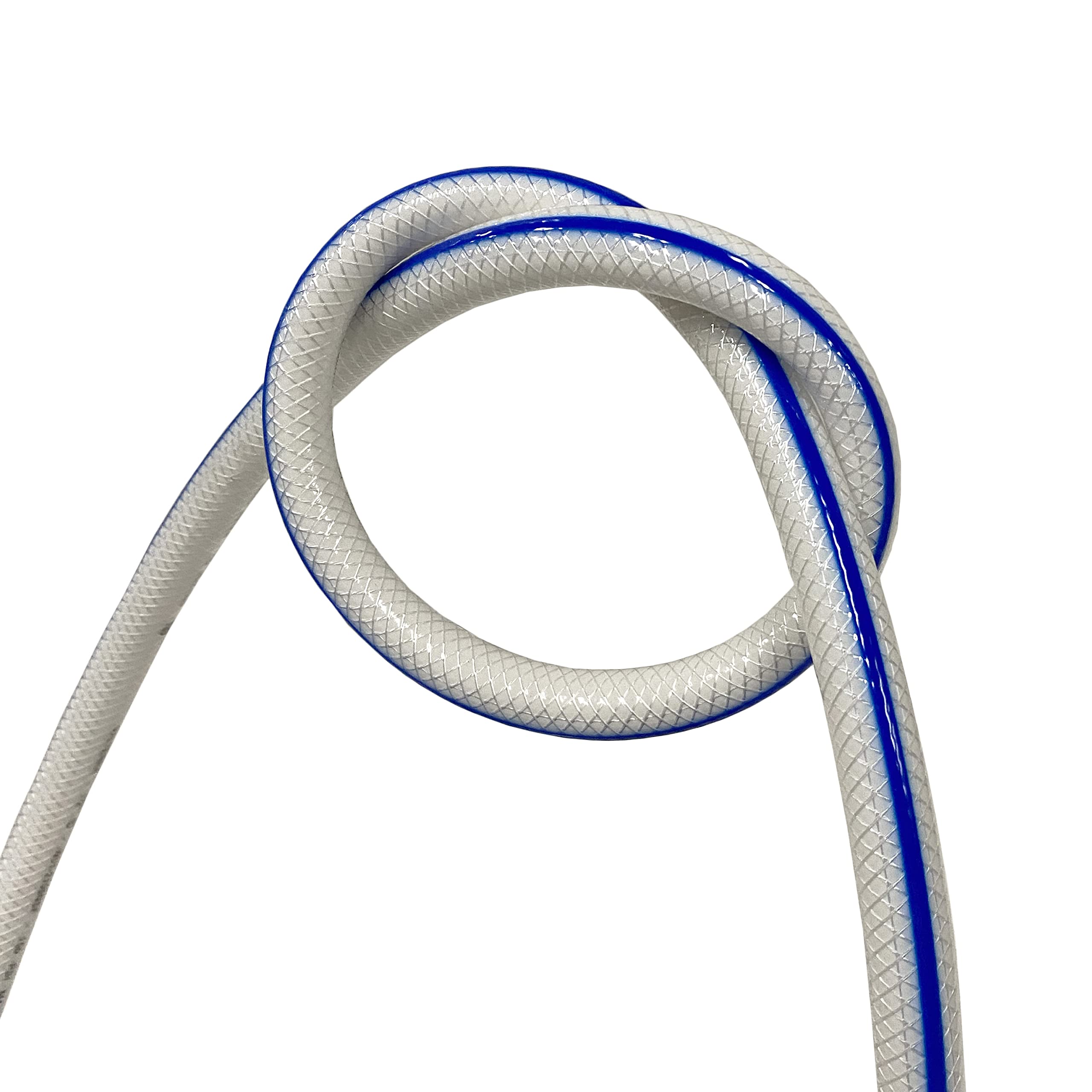 Manguera reforzada de tubo de PVC trenzado resistente de 1,27 cm, no tóxica para línea de agua caliente a presión RV (10 pies)