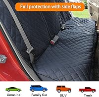 Vista 6 de Honest - Fundas de asiento de coche para perro, funda de asiento de perro con solapa lateral para automóviles, camiones y SUV, funda impermeable