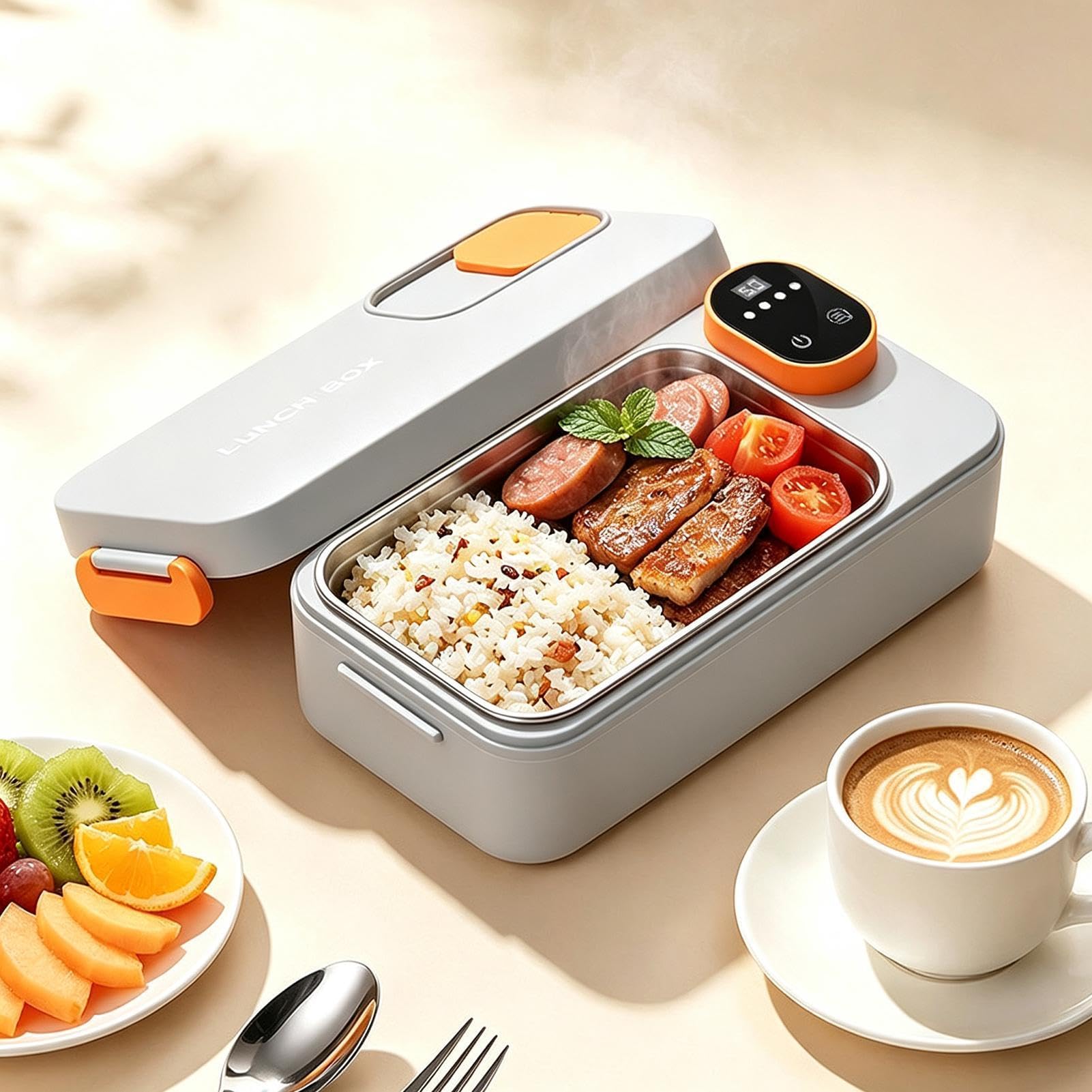 Lonchera eléctrica, contenedor de alimentos USB con 4 ajustes de