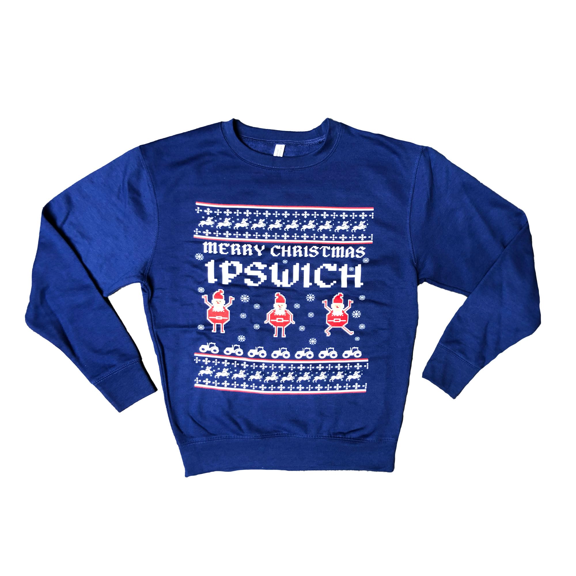 Beyond Happy Unisex Ipswich Christmas Jumper - Heavy Duty Festive Sweatshirt - Adult 100% Cotton (Uk, Alpha, L, Regular, Regular)
