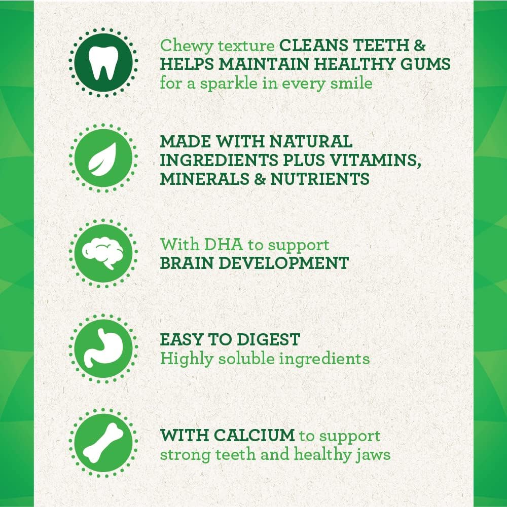 Greenies Puppy 6+ Months Petite Natural Dental Care Dog Treats, 12 oz. Pack (20 Treats)