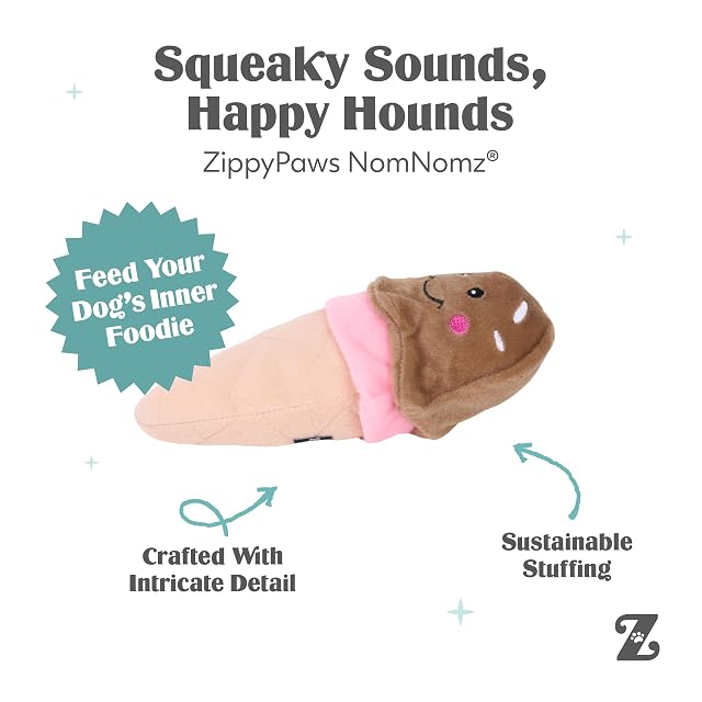 Foto 3 de 8 de ZippyPaws - NomNomz - Ice Cream - Dog - Toy