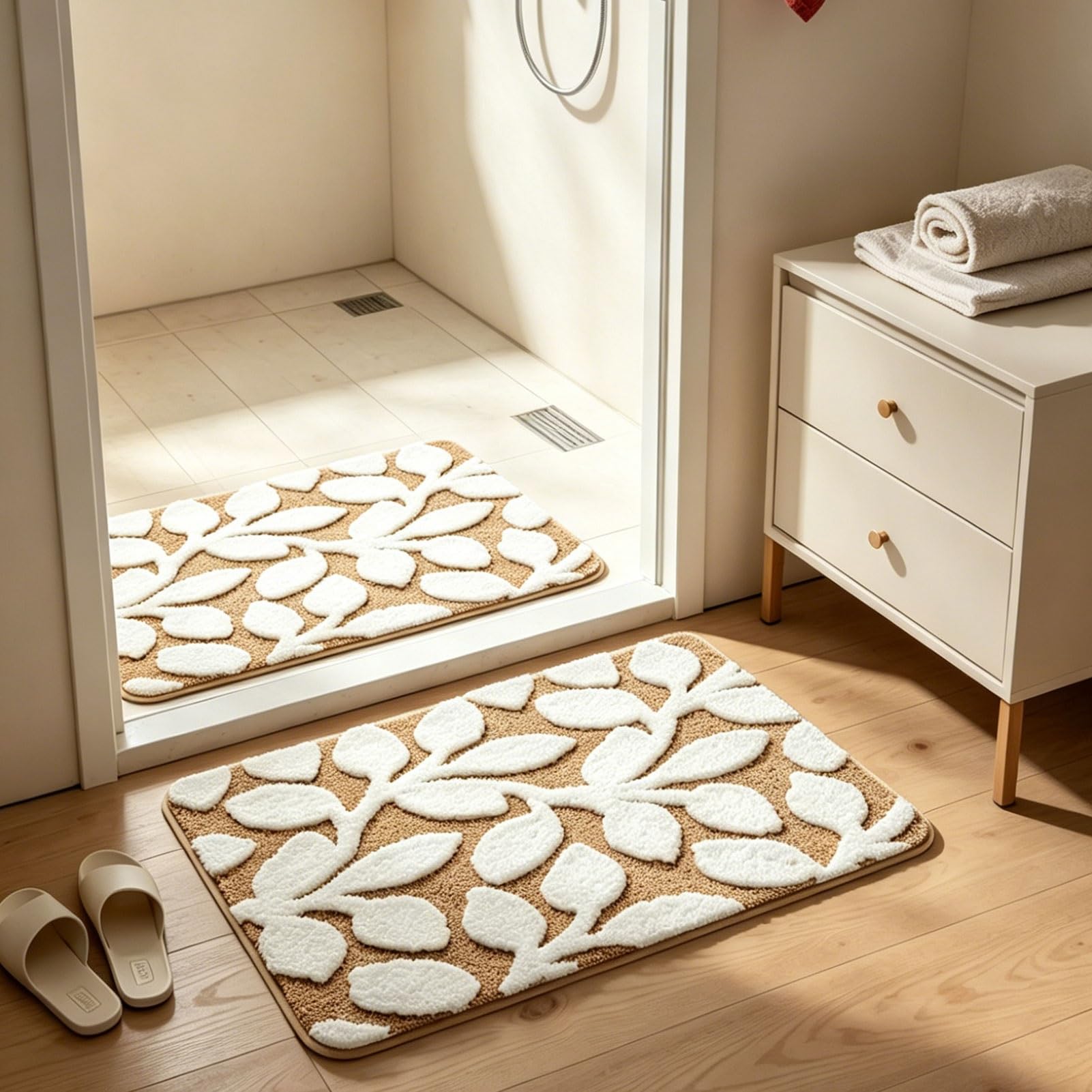 Tappeti da Bagno, 50×80 cm, 60×90 cm, tappetini ad Asciugatura Rapida, tappeti Morbidi e assorbenti per Ingresso, tappeti Lavabili in Lavatrice per Pavimento Doccia, Vasca, lavandino (40x60