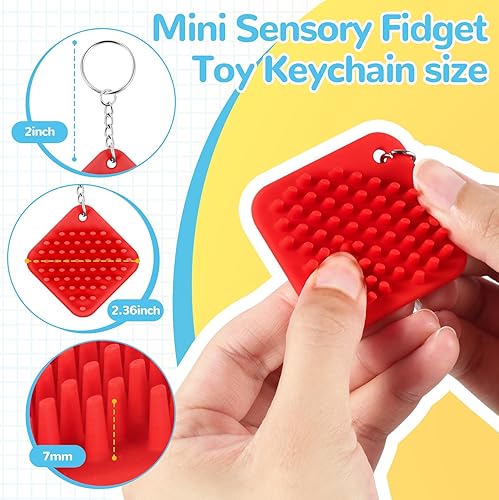 Miniatura 2 de Landical 12 piezas de mini llavero Fidget juguetes anti ansiedad táctil llavero regalo para regalos de fiesta de Navidad