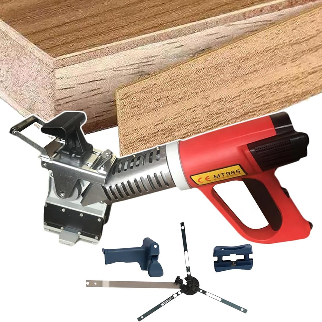 Htdre Portable Edge Banding Machine With Double Side Gluing For Woodworking Projects