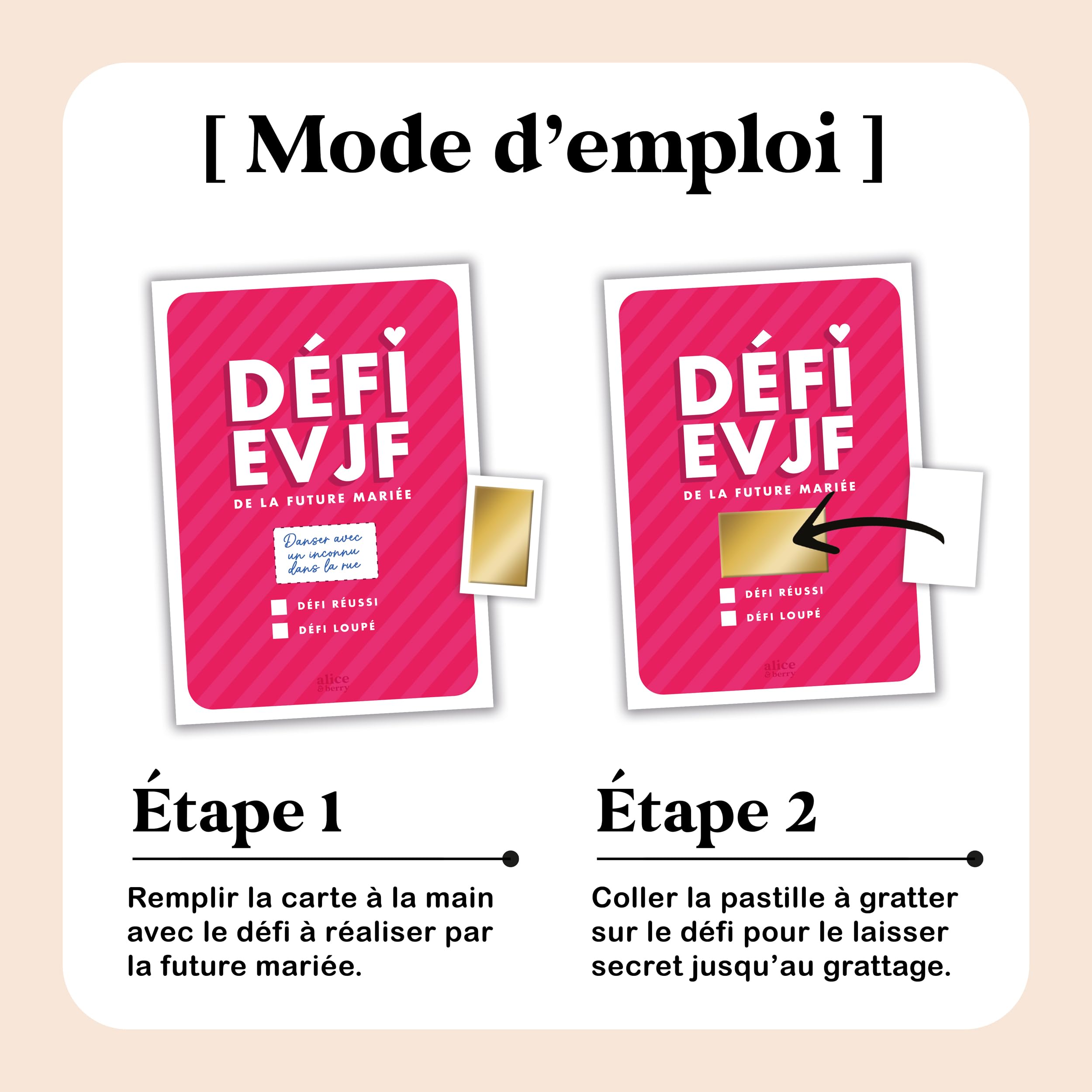 Kit Jeu EVJF – 52 Cartes Défis Drôles Et Insolites – Enterrement De Vie De Jeune Fille – Fous Rires Garantis