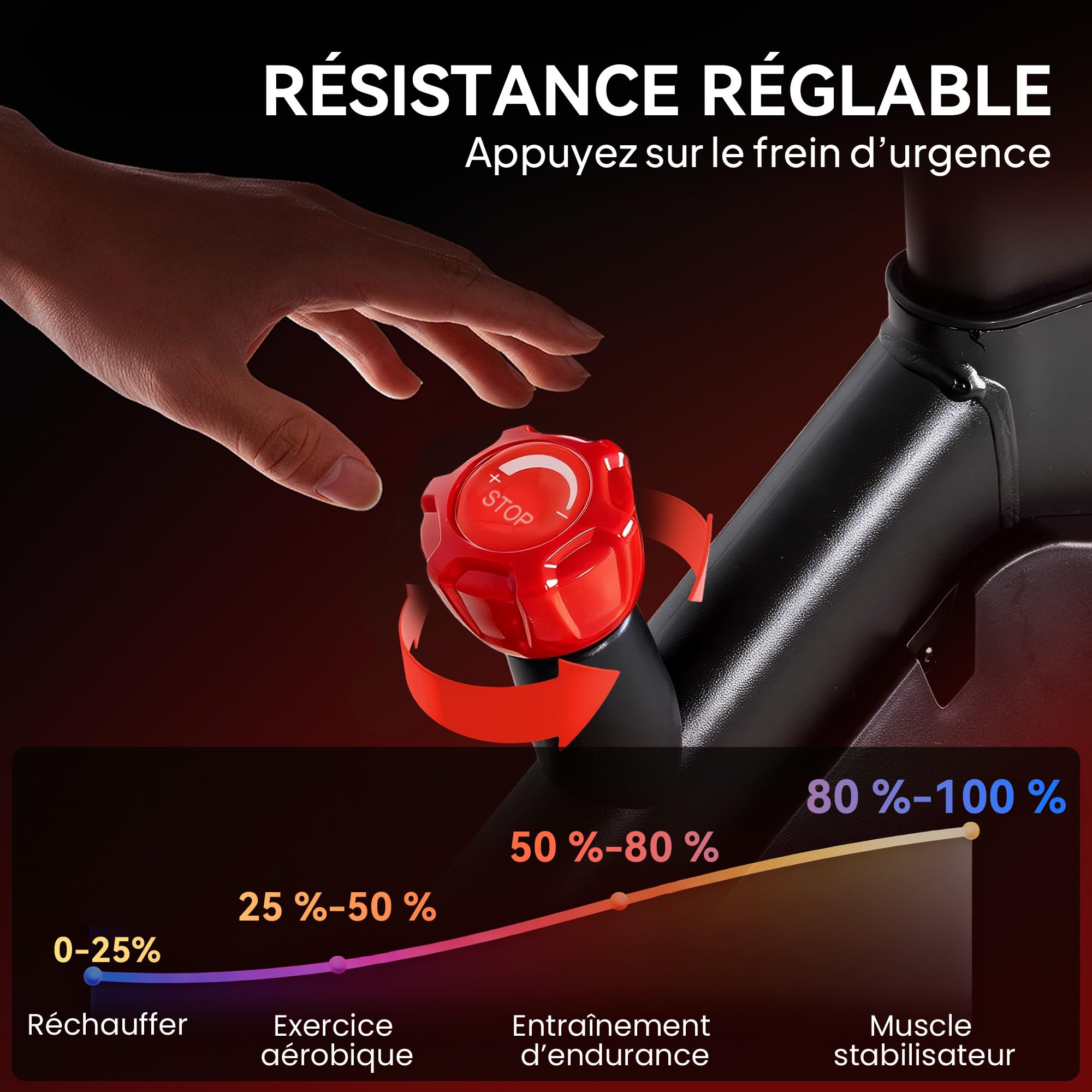 SPORTNOW Vélo d'Appartement avec Résistance Magnétique Réglable, Vélo d'Appartement avec Écran LCD, Siège Confortable, Selle et Guidon Réglables, pour Entraînement Cardio, Capacité 120 kg