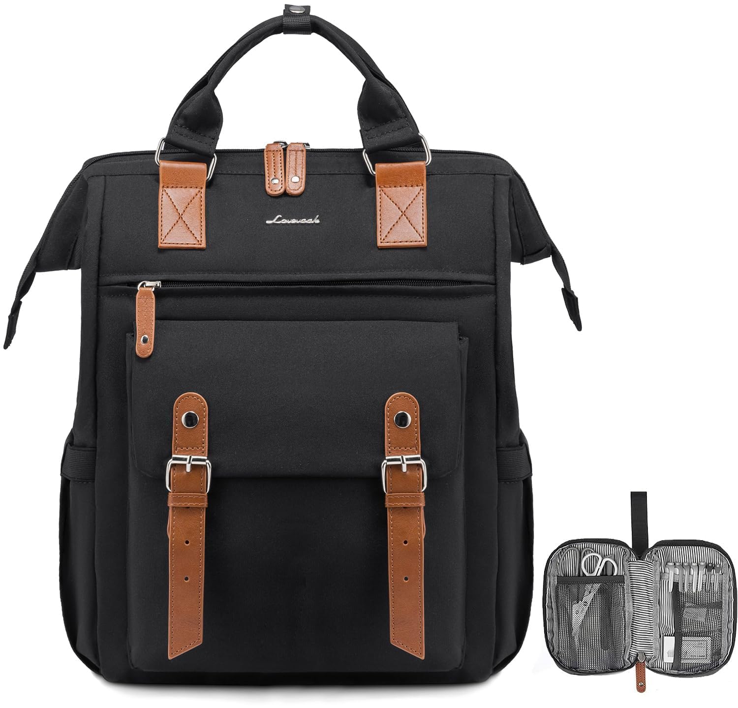 LOVEVOOK Laptop Backpack for Women Teacher Nurse Bag Work Travel Computer Backpacks Purse Water Resistant Daypack 15 6