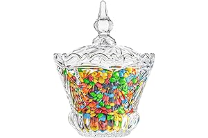 ComSaf Crystal Candy Dish with Lid: A Glass Gem for Your Sweet Treats