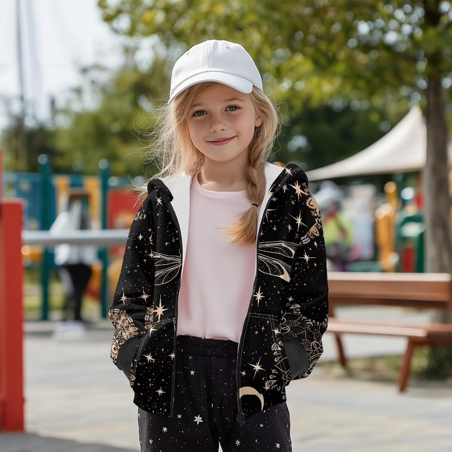 Hoodie for Boys Girls Zip Up Hoodie with Pockets Graphic Children's Sweatshirt Teen Coat for Fall Winter