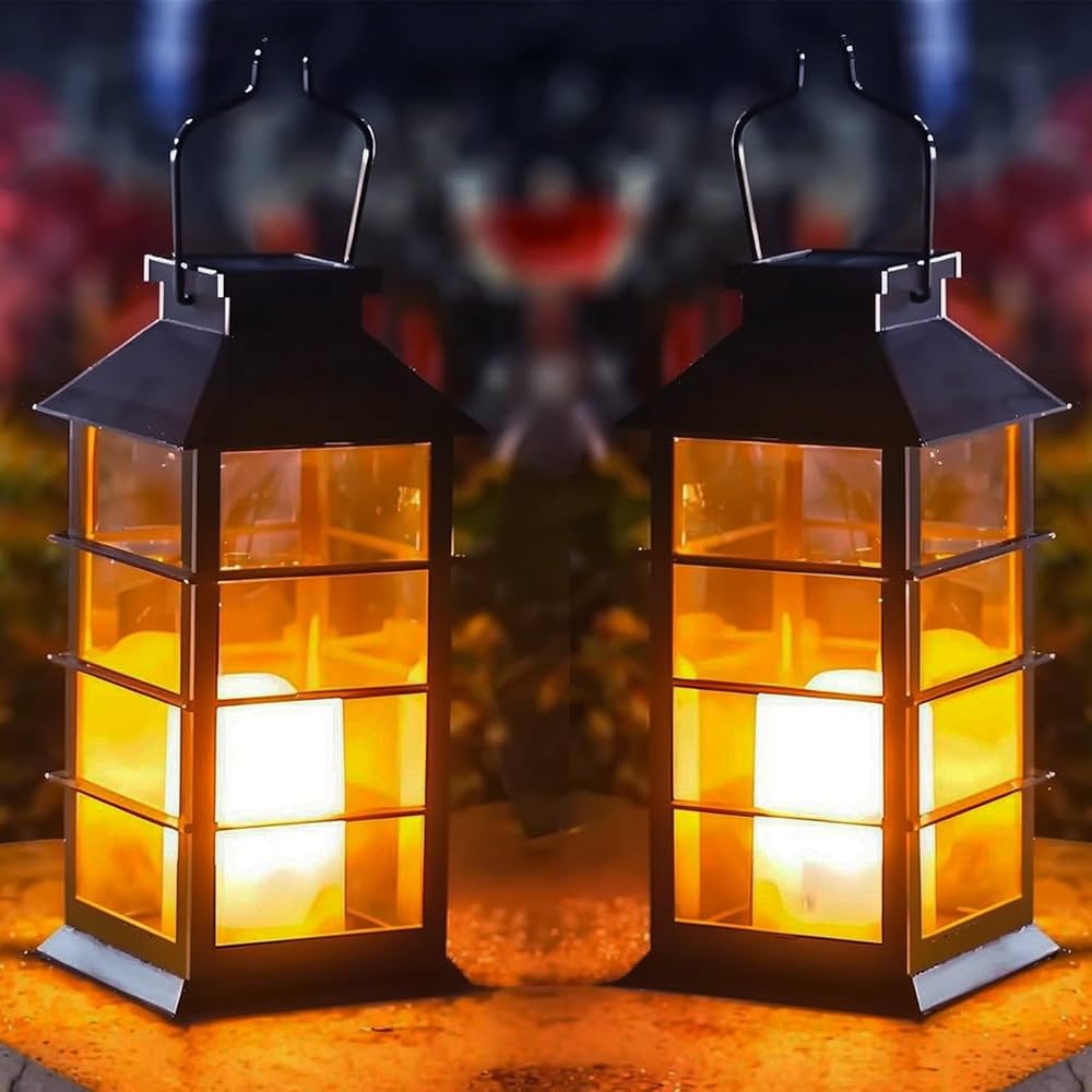 Joycome Garden Solar Lights 2 Pcs 120 LED Firework Solar Lights Outdoor Garden 8 Modes Starburst