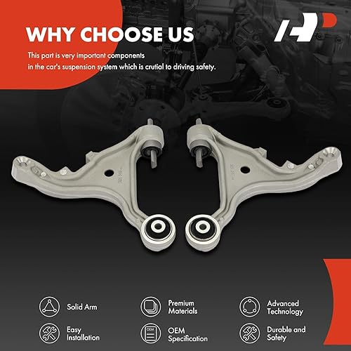 Miniatura 4 de A-Premium 2 brazos de control delanteros inferiores compatibles con Volvo S60 V70 2001-2007, solo FWD (tracción delantera)