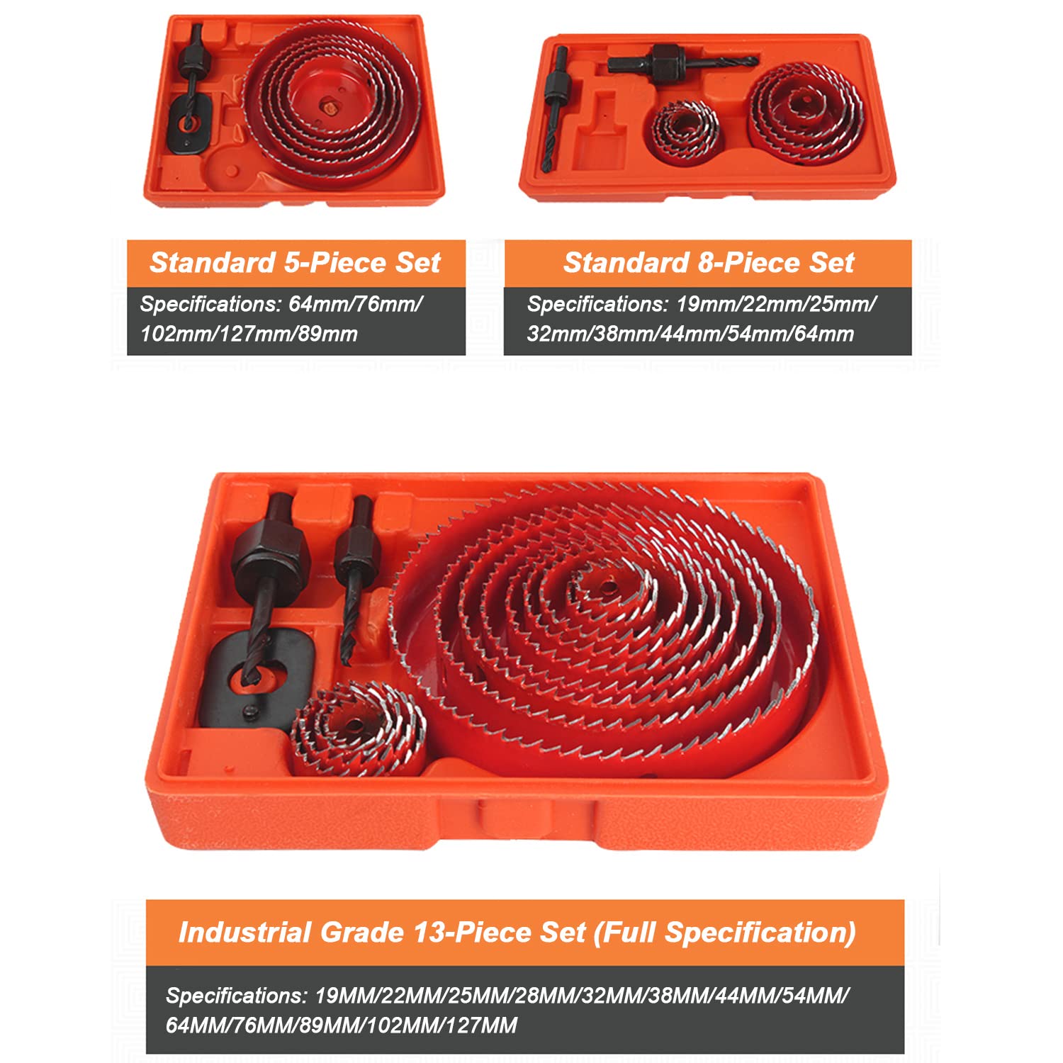 穴の間隔 バイメタルホールソー、ホールオープナーホールソーカッターツール、アルミニウム0.5MMプラスチック、木材、その他の開口部に