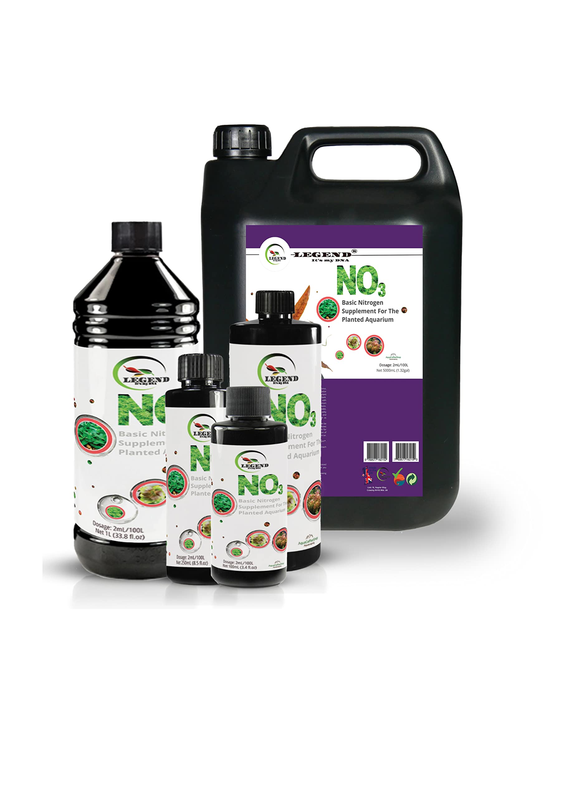 Legend Stickstoff Nr. 3, 100 ml, 250 ml, 500 ml, 1000 ml, Pflanzdünger für Aquarienpflanzen (5000 ml)