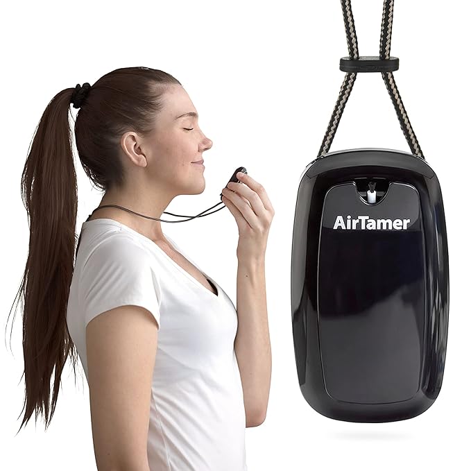 AirTamer Advanced Rechargeable Air Purifier A315 Portable Negative Ion Generator | Purifies Air Eliminating Germs, Dust, Bacteria, Allergens, Mold, Odors, More | Metal Travel Case