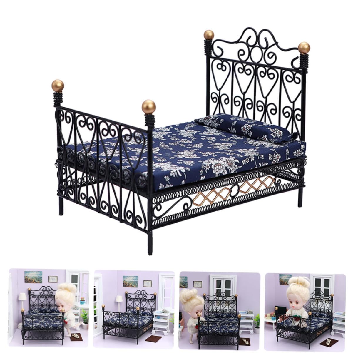 12, Decorazione per Casa delle Bambole, Giocattolo da Gioco, Accessorio Mobilia per Camera da Letto in Miniatura