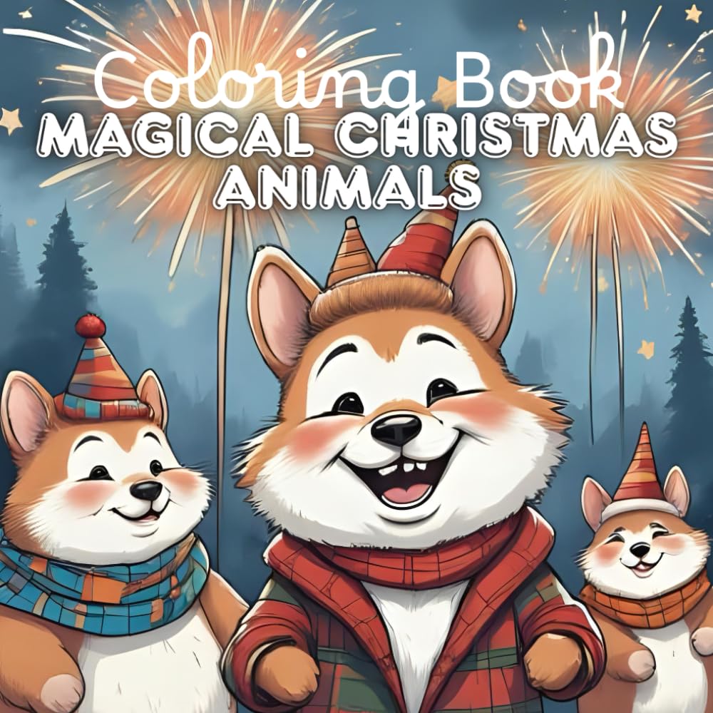 Magical Christmas Animals: Coloring Book