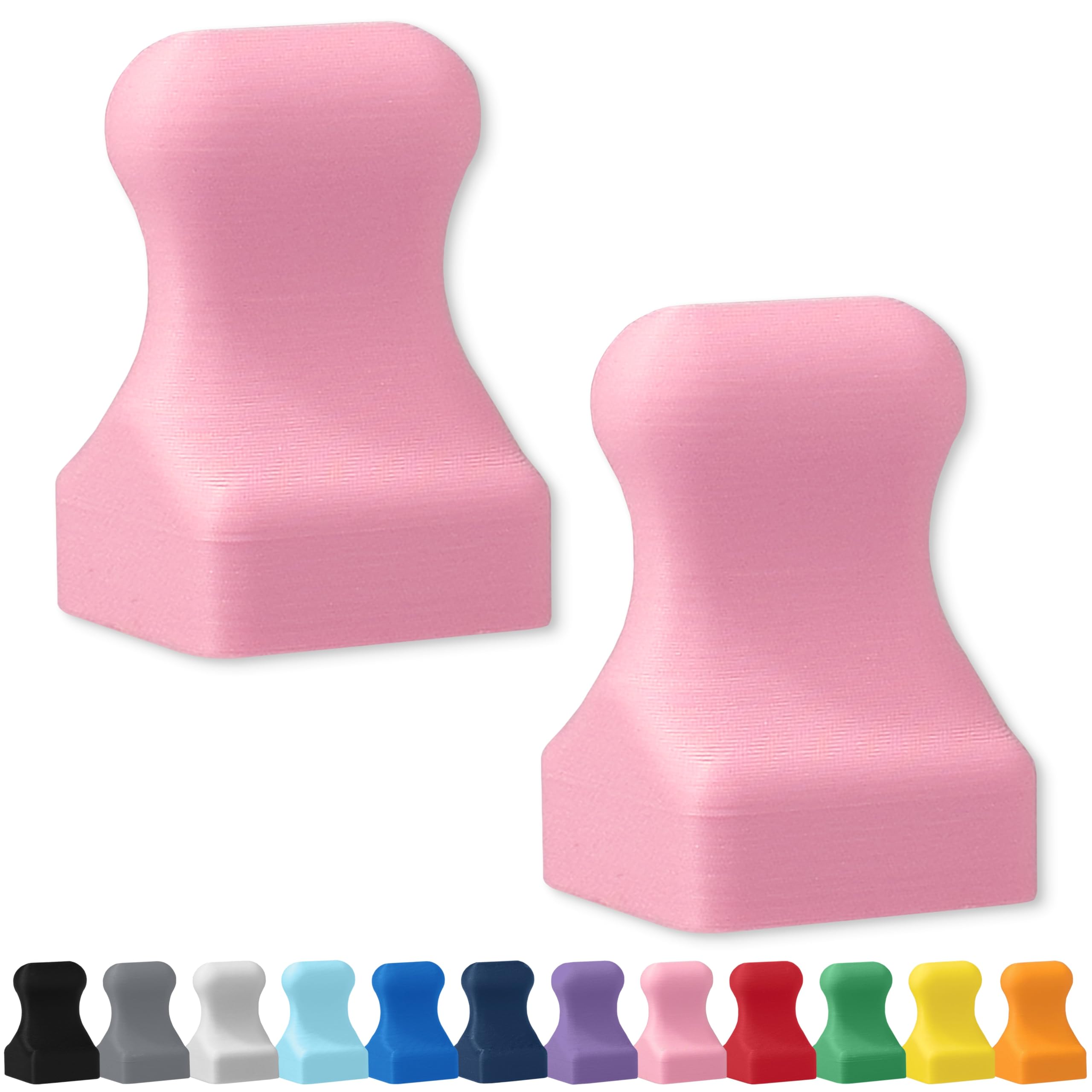 Glassboard Studio MiniPawn Magnet - Strong Neodymium Rare Earth Magnets for Fridge, Whiteboard, Locker & Magnetic Glassboards - Ideal for Crafting & Office Use - Strong Fridge Magnets (Blush Pink, 2)