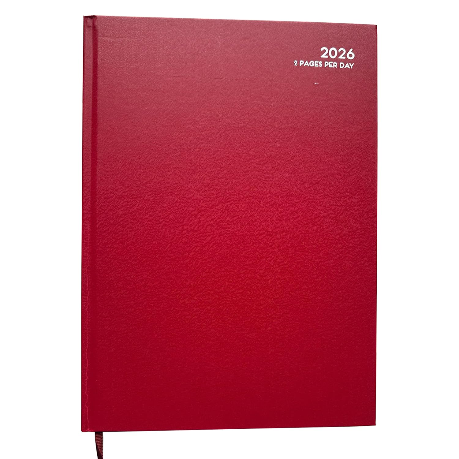 MantraRaj 2026 A4 Hardcover 2 Pages Per Day Diary Classic Diaries Appointment Year Planner Office Hardback Desk Diary Calendar Organiser For Business, Office, Home, Traveling, Organization (Red)