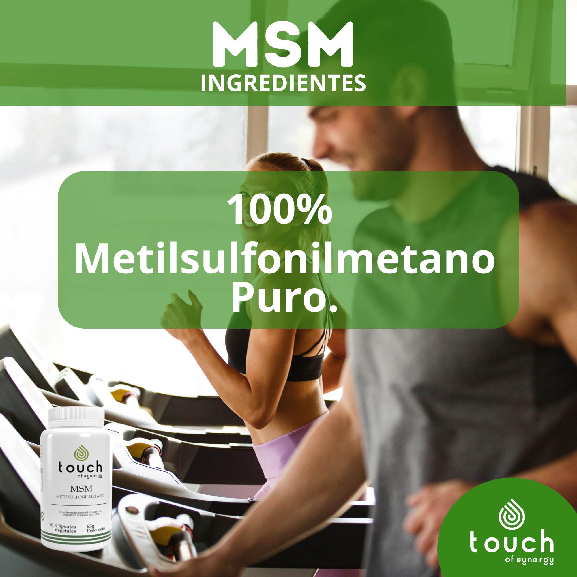 MSM 1000mg - 90 Cápsulas - Metilsulfonilmetano Puro - Apoya la Salud Articular, Reduce la Inflamación y Mejora la Movilidad