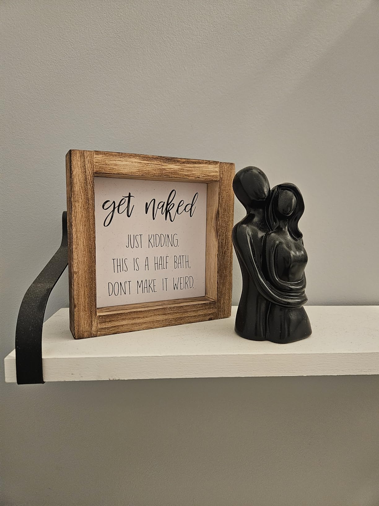 KIBAGA Farmhouse Bathroom Decor Set of 2 Funny