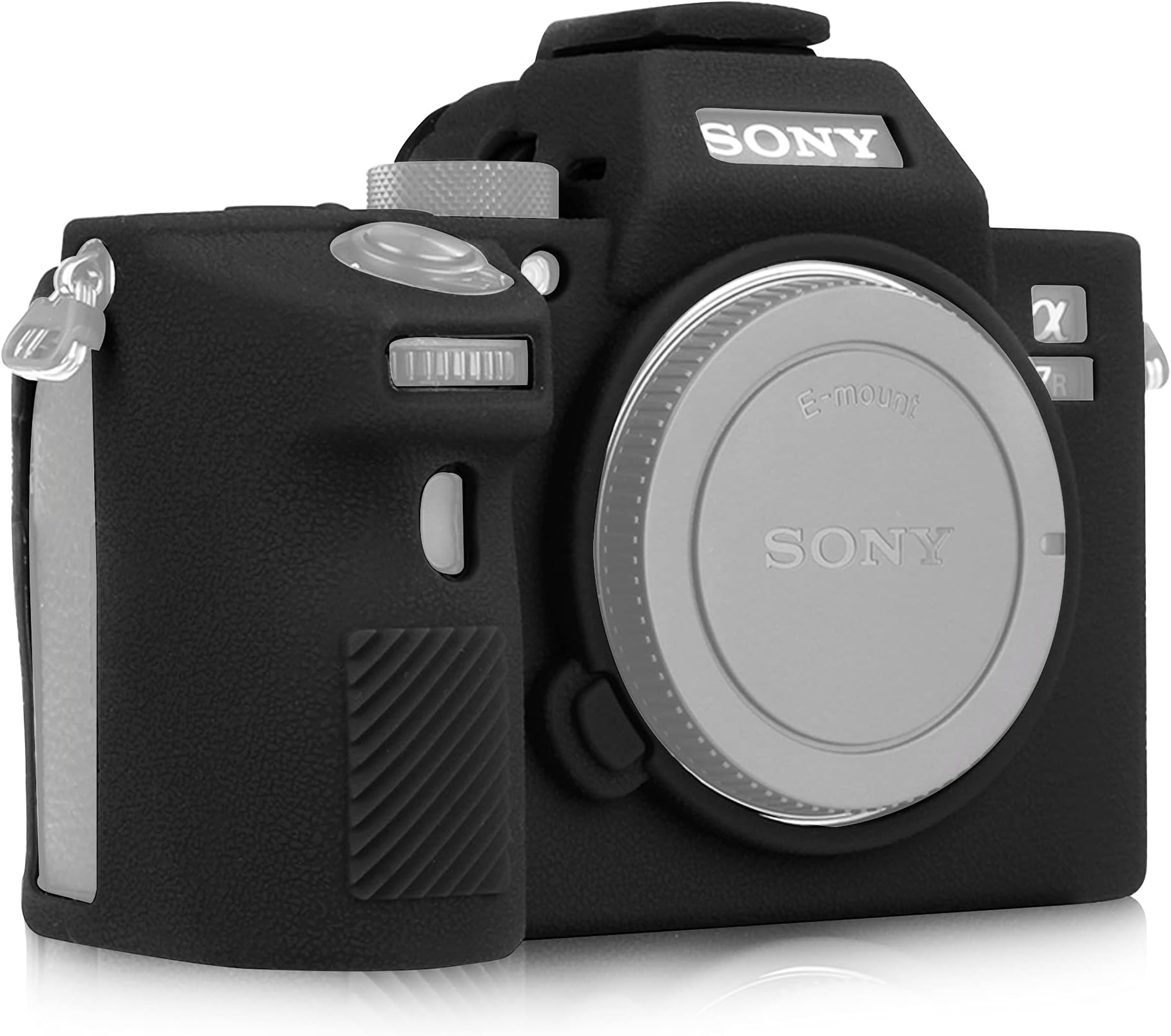 Camera Case for Sony A7III A7RIII ILCE-7RIII A73 A7R3 - Protective Silicone DSLR Skin Cover, Detachable Cage, Shockproof, Dustproof (Black)