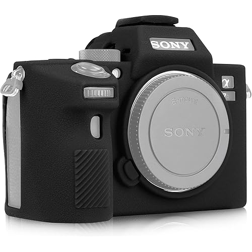 Camera Case for Sony A7III A7RIII ILCE-7RIII A73 A7R3 - Protective Silicone DSLR Skin Cover, Detachable Cage, Shockproof, Dustproof (Black)