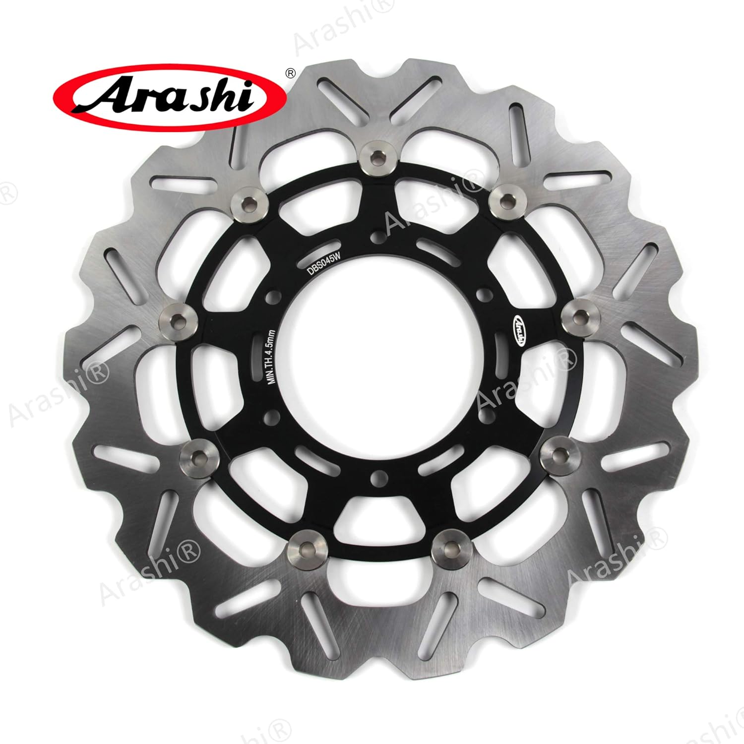Arashi Front Rear Brake Discs Rotors for Suzuki GSXR 600 2008-2024, GSXR 750 2008-2021, GSXR 1000 2009-2015, Motorcycle Replacement Accessories Parts Black