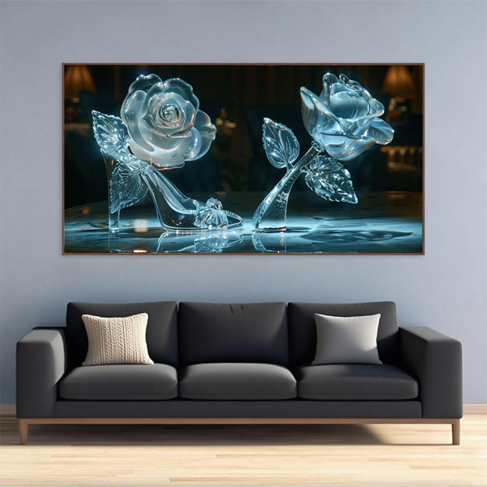 Diamentowe malowanie róża diament malarstwo dla dorosłych kryształowe kapcie haft diamentowy duży rozmiar 220 x 100 cm DIY diamentowe malowanie rzemiosło ścieg krzyżykowy obrazy do dekoracji ścian X2