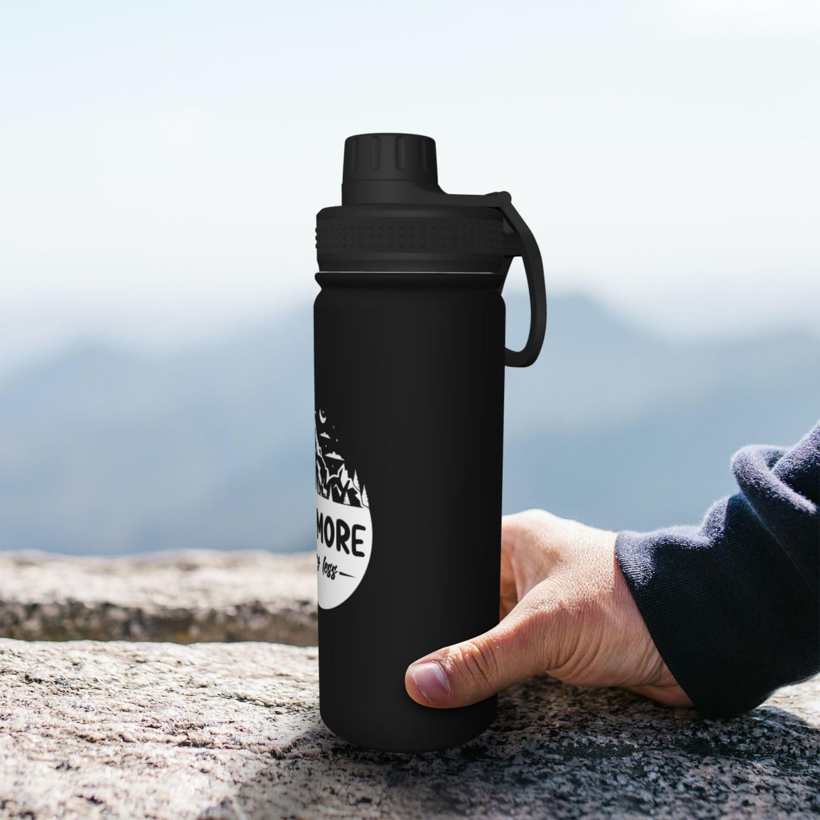 Amazon.com: ZKLCRYTR Hike More Worry Less Water Bottle 18OZ