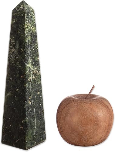 Miniatura 5 de NOVICA Hollywood Glam - Escultura de piedra preciosa natural, verde, 7.25 pulgadas de alto 'Prosperity'