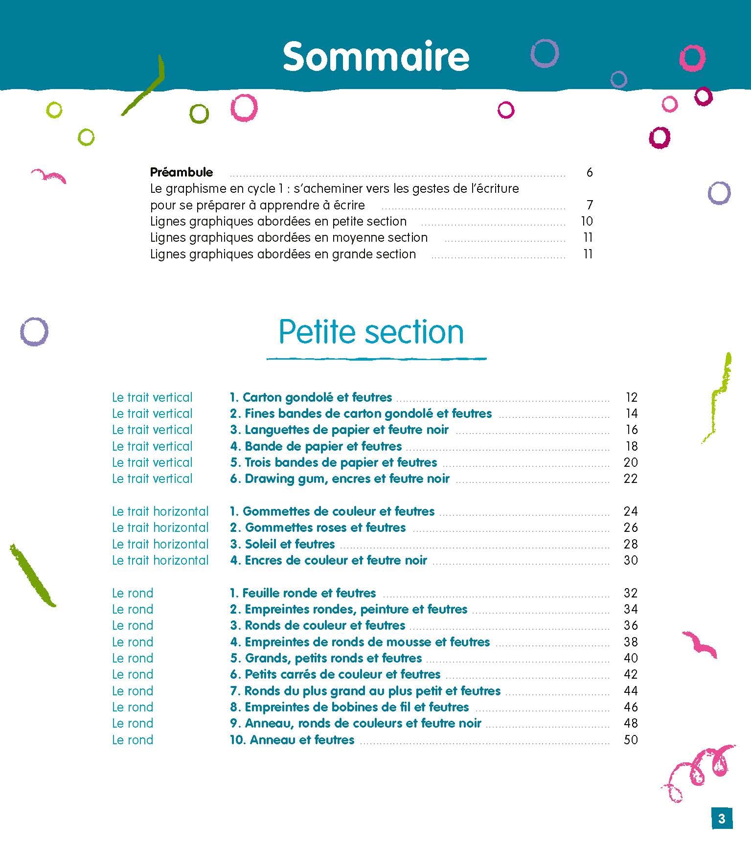 Ateliers graphiques PS - MS - GS