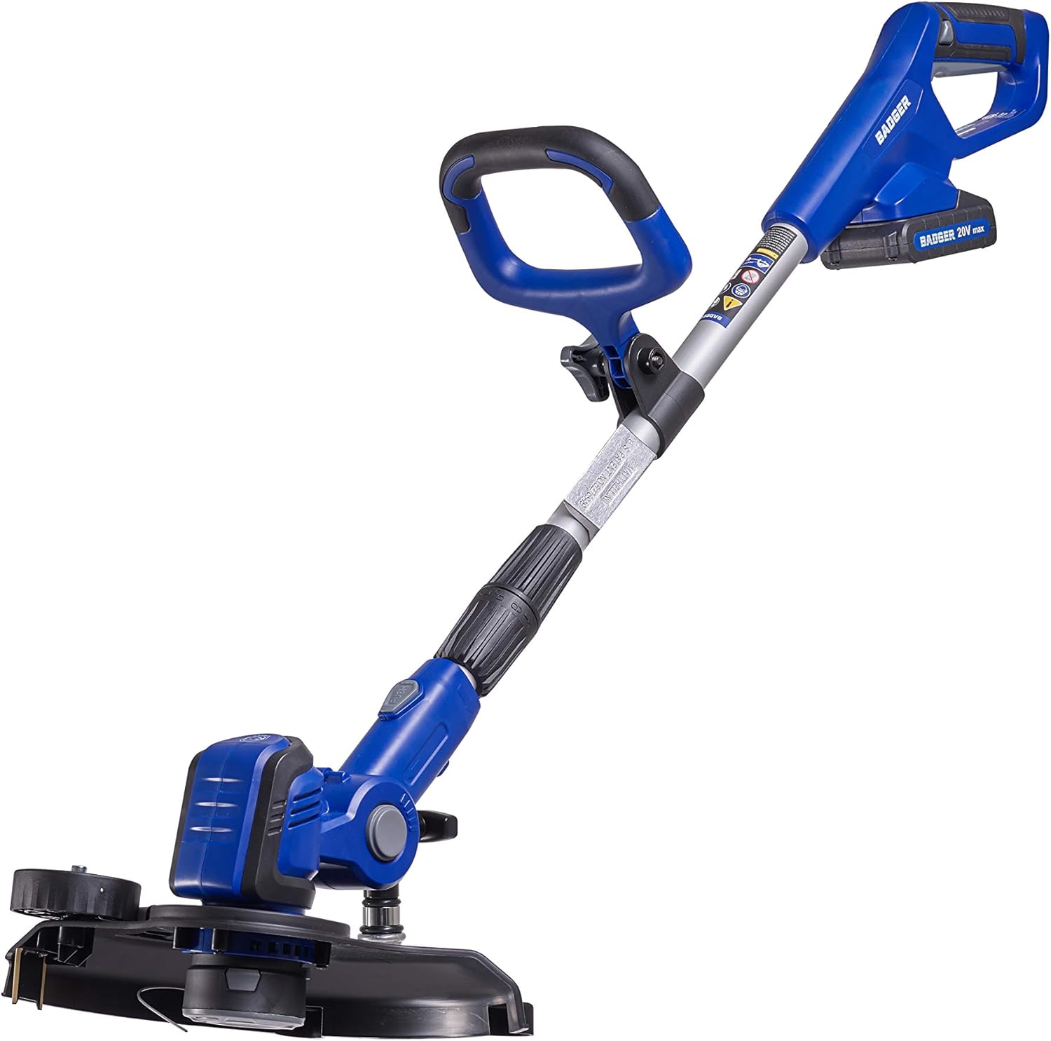 Wild Badger Power WB20VTS 20V Edger (1) 4.0AH Battery Trimmer Sweeper Combo, Blue : Patio, Lawn & Garden