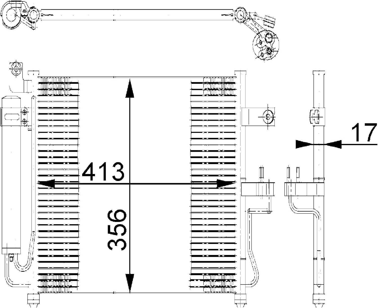 MAHLE エアコンコンデンサー HYUNDAI ACCENT II (LC) 1.6 12.2002-11.2005 AC 677