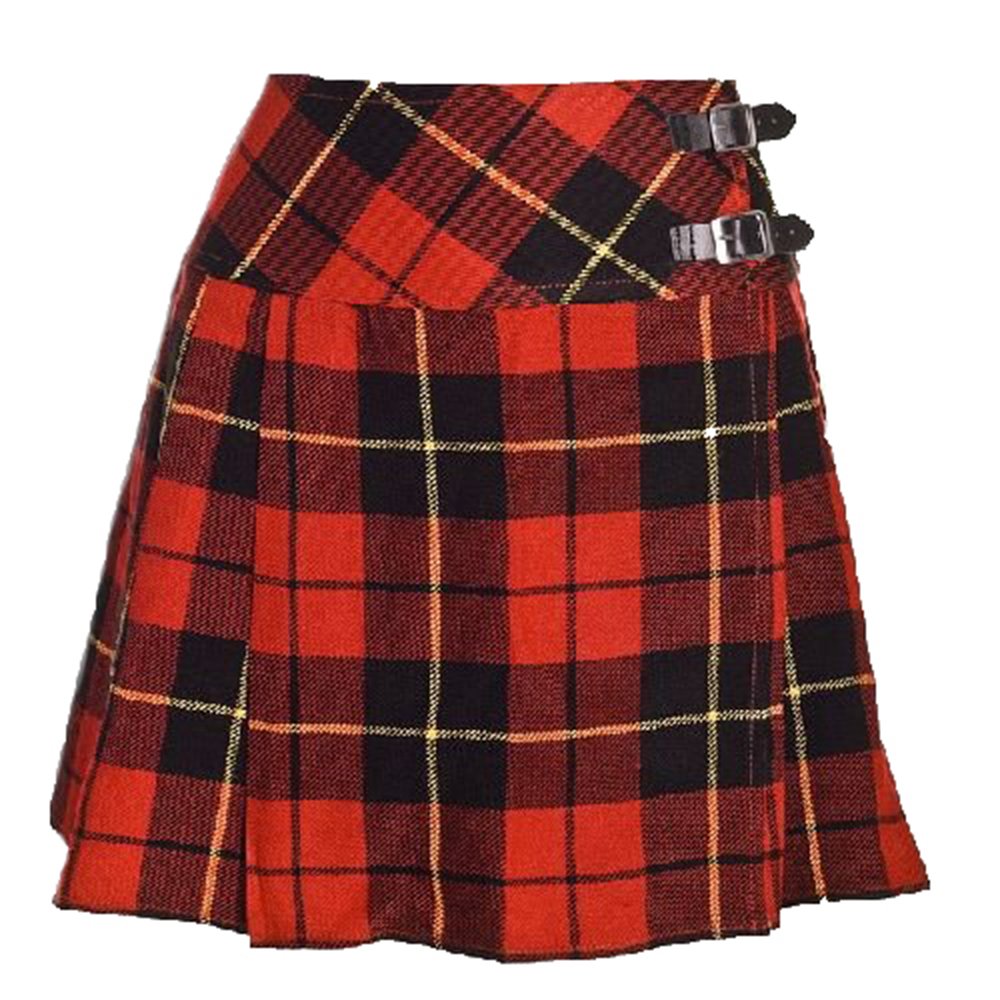 The Scotland Kilt Company Women's Tartan Billie Kilt 16” - Wallace - Plus Kilt Pin - Ladies Scottish Traditional Outfit - 12/32”