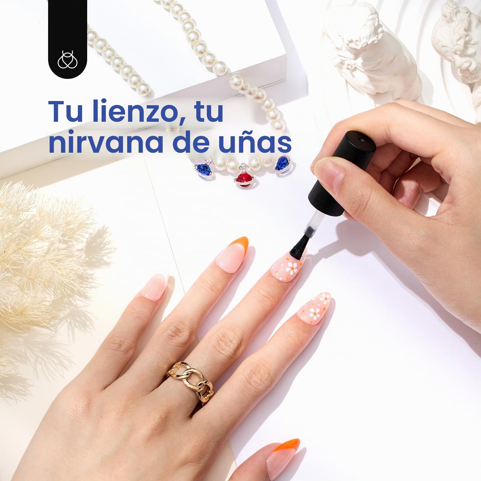 Beetles Nail Tips Kit Almond, 504pcs Uñas para Pegar Kit Easy Nail Extension Set Etch X Nail Tips para uñas de gel Cortas Medio Almond Medio Mate Nail Tips 5 en 1 Nail Glue UV LED Nail Lamp DIY