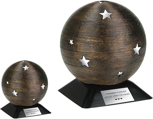 Urna de esfera para cenizas con recuerdo juego de urnas decorativas de cremación urnas con estrellas urna para decoración del hogar urna para