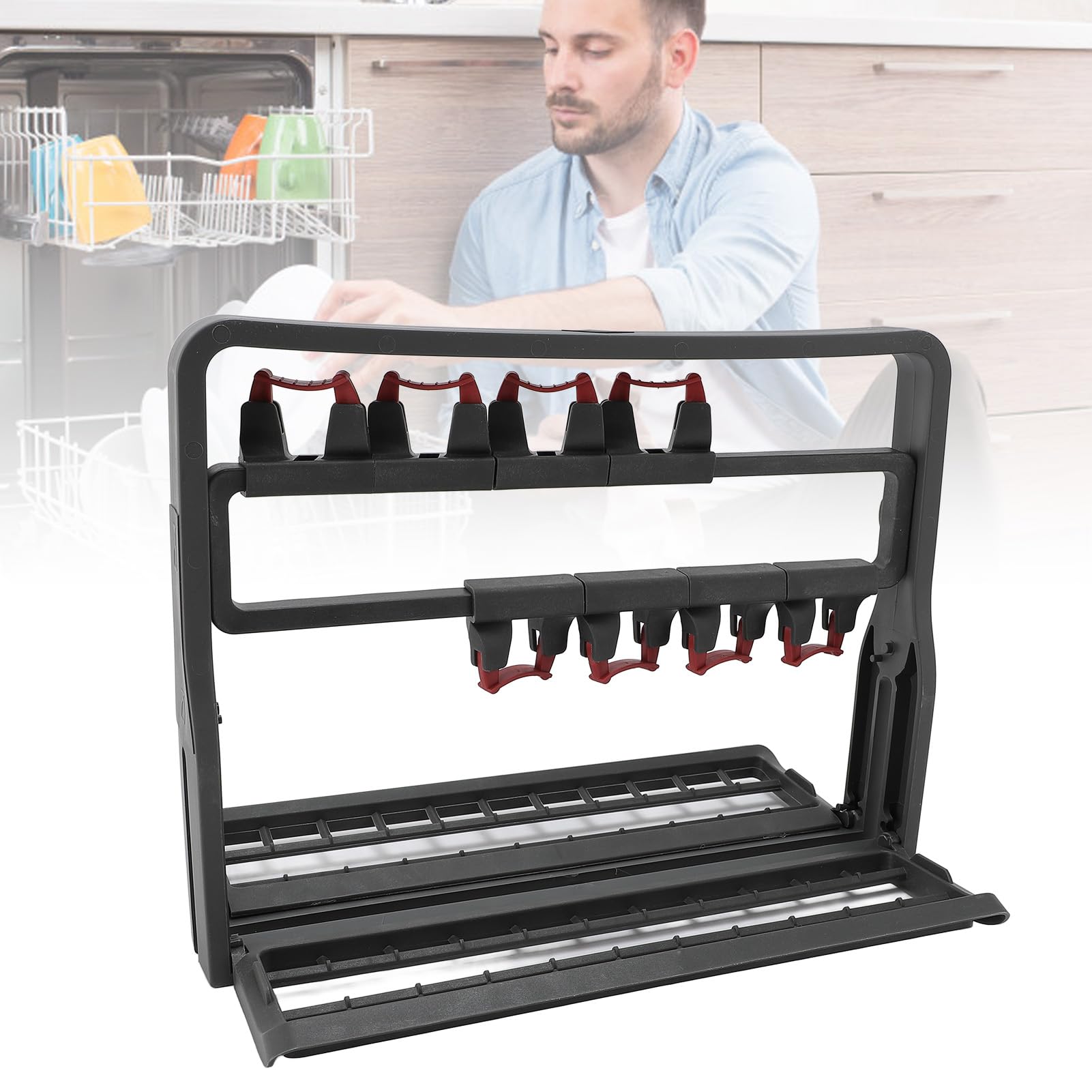 Cesta para cubiertos para lavavajillas, cesta para copas de vino, lavavajillas, cestas para vajilla para cocinas domésticas y establecimientos comerciales de servicio de